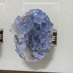 Purple Crystal Statement Ring